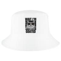 Wait IM Goated Funny Cat Meme Wearing Black Glasses Cool Comfort Performance Bucket Hat