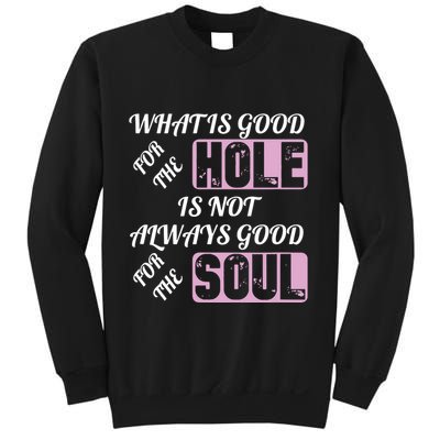 What Is Good For The Hole Is Not Always Good For The Soul Sweatshirt