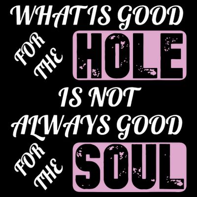 What Is Good For The Hole Is Not Always Good For The Soul T-Shirt