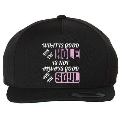 What Is Good For The Hole Is Not Always Good For The Soul Wool Snapback Cap