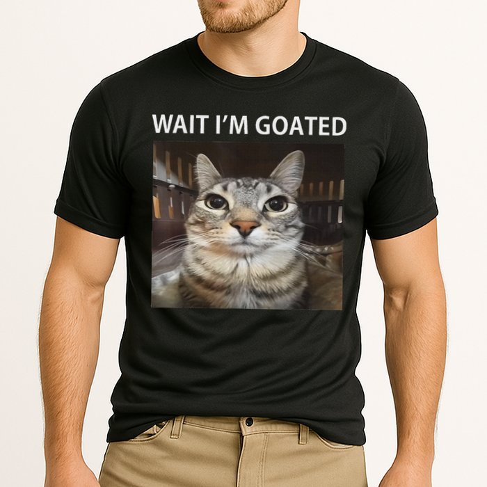 Wait IM Goated Silly Cat Meme Performance Shirt