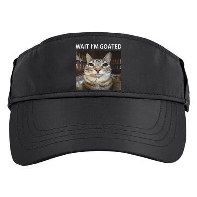 Wait IM Goated Silly Cat Meme Adult Drive Performance Visor