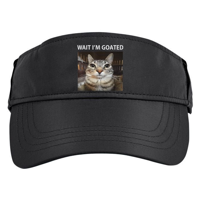 Wait IM Goated Silly Cat Meme Adult Drive Performance Visor