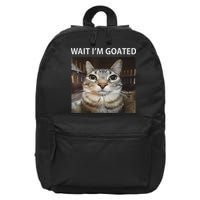 Wait IM Goated Silly Cat Meme 16 in Basic Backpack