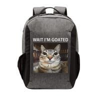 Wait IM Goated Silly Cat Meme Vector Backpack