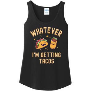 Whatever I'm Getting Tacos Ladies Essential Tank