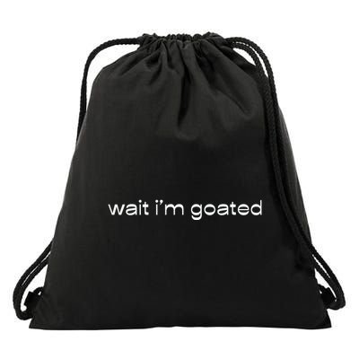 Wait IM Goated Funny Meme Drawstring Bag