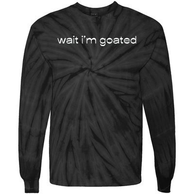 Wait IM Goated Funny Meme Tie-Dye Long Sleeve Shirt