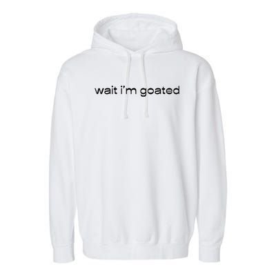 Wait IM Goated Funny Meme Garment-Dyed Fleece Hoodie