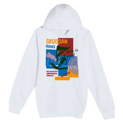 Wingfoil In Gruissan France Premium Pullover Hoodie