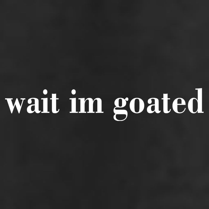 Wait Im Goated Funny Meme 7 Panel Mesh Trucker Snapback Hat