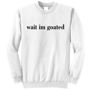 Wait Im Goated Funny Meme Sweatshirt