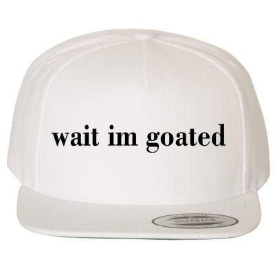 Wait Im Goated Funny Meme Wool Snapback Cap