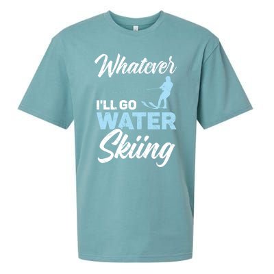 Whatever Ill Go Water Skiing Surface Water Sport Ski Gift Sueded Cloud Jersey T-Shirt