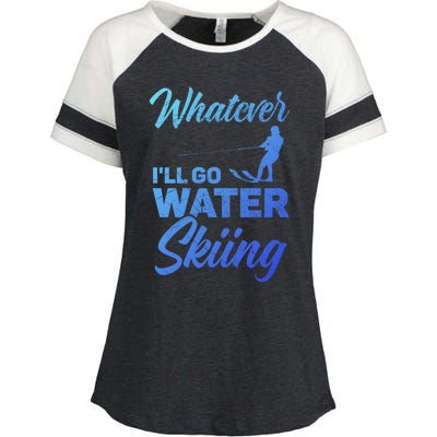 Whatever Ill Go Water Skiing Surface Water Sport Ski Gift Enza Ladies Jersey Colorblock Tee