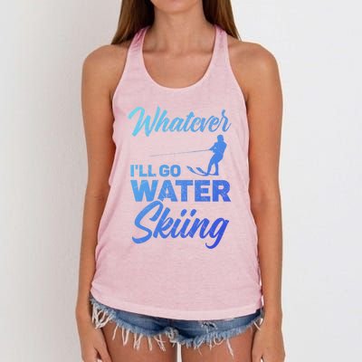 Whatever Ill Go Water Skiing Surface Water Sport Ski Gift Women's Knotted Racerback Tank