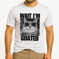 Wait IM Goated Funny Cat Meme Wearing Black Glasses Cooling Performance Crew T-Shirt