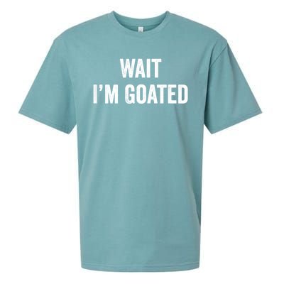 Wait I’m Goated Funny Sueded Cloud Jersey T-Shirt