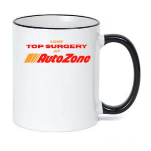 Worstshirts I Got Top Surgery At Autozone 11oz Black Color Changing Mug