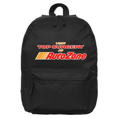 Worstshirts I Got Top Surgery At Autozone 16 in Basic Backpack