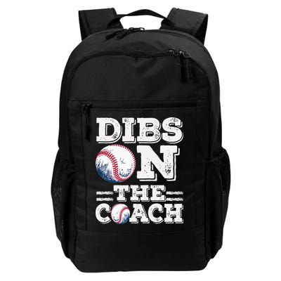 Womens Ive Got Dibs On The Coach Funny Baseball Coach Backpack