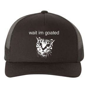 Wait IM Goated Funny Cat Meme Yupoong Adult 5-Panel Trucker Hat