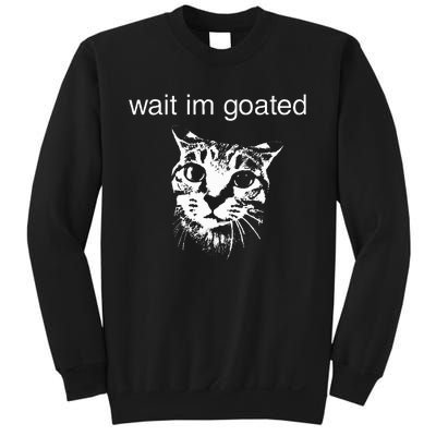 Wait IM Goated Funny Cat Meme Sweatshirt