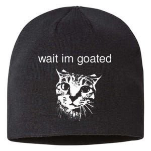 Wait IM Goated Funny Cat Meme Sustainable Beanie