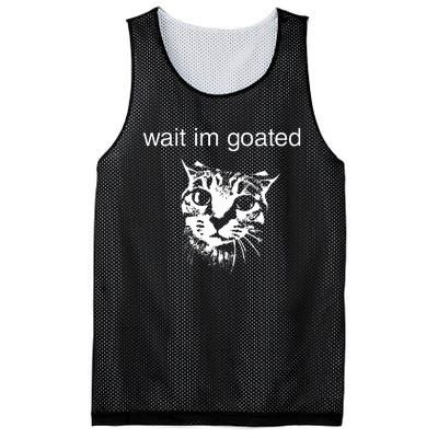 Wait IM Goated Funny Cat Meme Mesh Reversible Basketball Jersey Tank