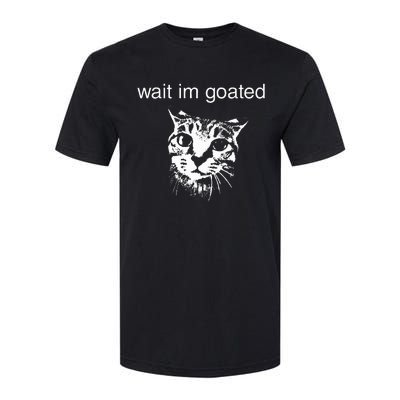 Wait IM Goated Funny Cat Meme Softstyle CVC T-Shirt