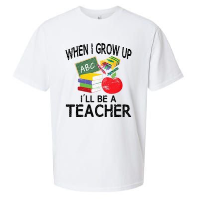 When I Grow Up ILl Be A Teacher Sueded Cloud Jersey T-Shirt