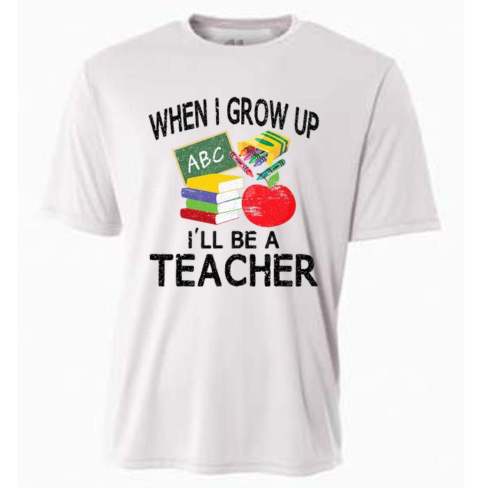 When I Grow Up ILl Be A Teacher Cooling Performance Crew T-Shirt