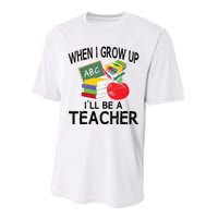 When I Grow Up ILl Be A Teacher Performance Sprint T-Shirt