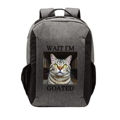 Wait Im Goated Meme Cat Funny Retro Humor Dad Mom Vector Backpack