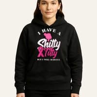 Wo I Have A Shitty Titty But I Will Survive Breast Cancer Hoodie