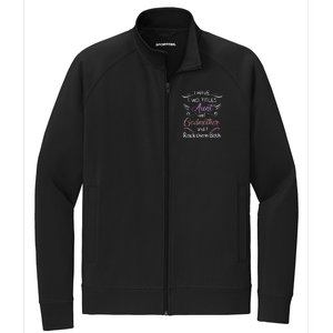 Womens I Have Two Titles Aunt & Godmother Mother's Day Gift Stretch Full-Zip Cadet Jacket