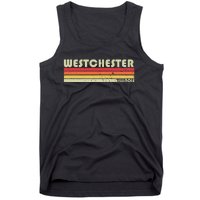 Westchester Il Illinois Funny City Home Roots Gift Retro 80s Tank Top