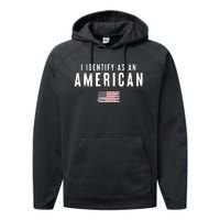 Women’S I Identify As An American Performance Fleece Hoodie