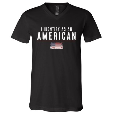 Women’S I Identify As An American V-Neck T-Shirt