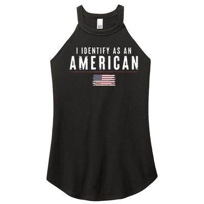 Women’S I Identify As An American Women’s Perfect Tri Rocker Tank