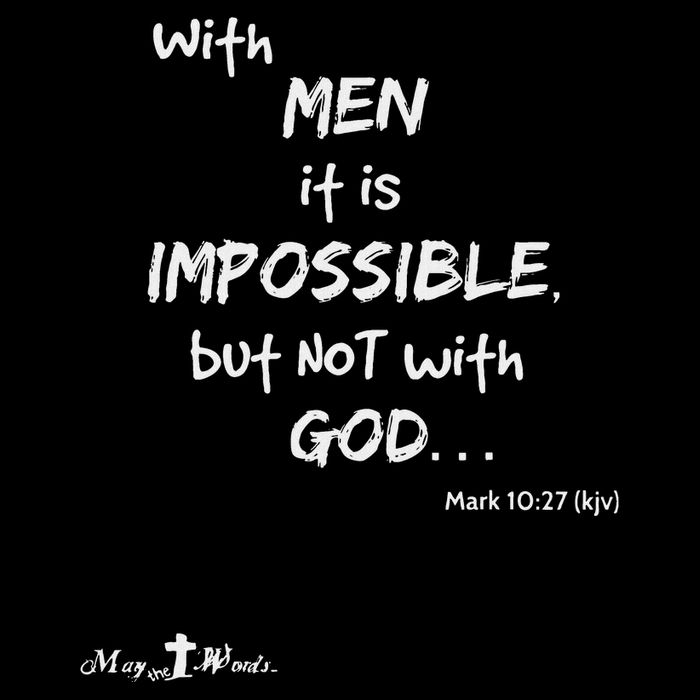 With It Impossible But Not With God Mark 1027 Christian Daily Commute Backpack