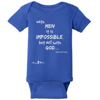 With It Impossible But Not With God Mark 1027 Christian Baby Bodysuit