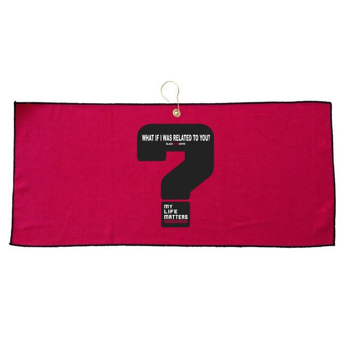 What If I Was Related To You? Large Microfiber Waffle Golf Towel
