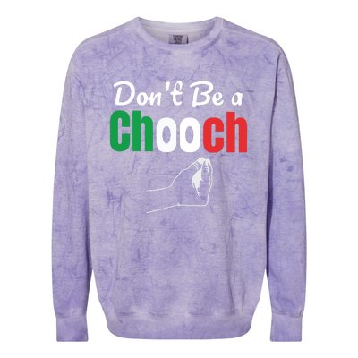 Words In Italian Chooch Italian Funny Italy Gift Colorblast Crewneck Sweatshirt