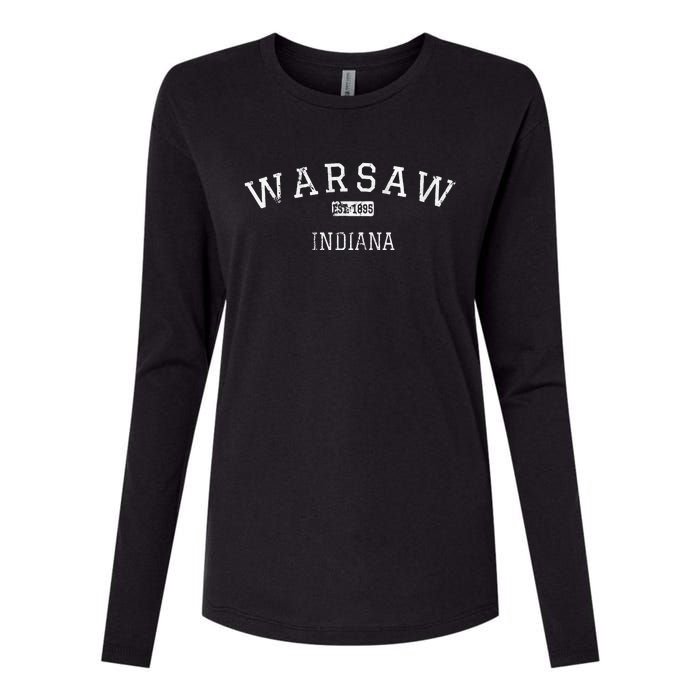 Warsaw Indiana IN Vintage Womens Cotton Relaxed Long Sleeve T-Shirt