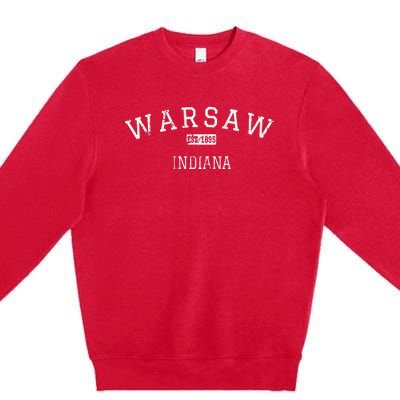 Warsaw Indiana IN Vintage Premium Crewneck Sweatshirt