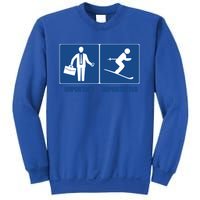 Work Is Important Skiing Is Importanter Cool Gift Sweatshirt