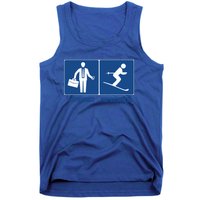 Work Is Important Skiing Is Importanter Cool Gift Tank Top