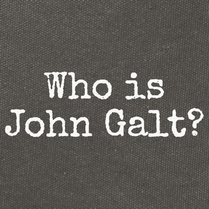 Who Is John Galt Cotton Canvas Backpack