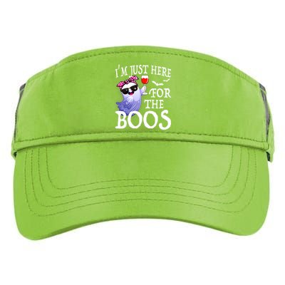 Women Im Just Here For The Boos Cute Halloween Ghost Wine Adult Drive Performance Visor